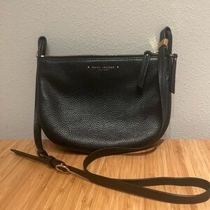 Marc Jacobs Black Textured Leather Crossbody Bag